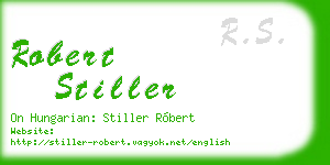 robert stiller business card